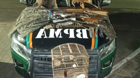 policia-apreende-armas,-peles-de-animais-e-aves-silvestres-em-operacao-na-zona-rural-de-trairi