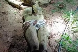 estatua-de-cristo-furtada-em-paraipaba-e-encontrada-enterrada-no-quintal-de-morador