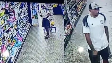 furto:-homem-e-flagrado-levando-produtos-de-supermercado-na-bermuda,-em-fortaleza