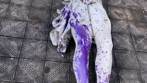 estatua-de-jesus-cristo-e-vandalizada-com-medicamento-na-paroquia-de-pacatuba,-no-ceara