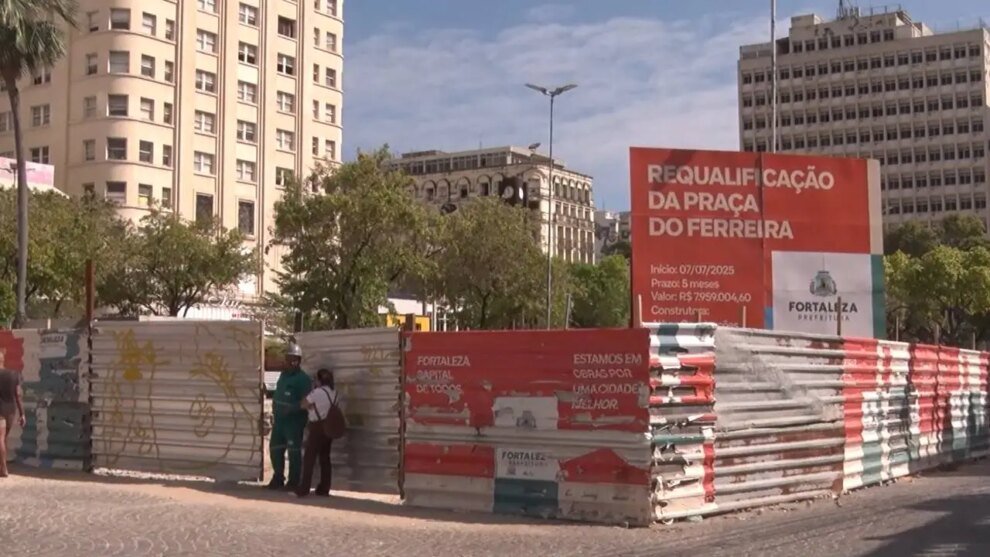 praca-do-ferreira-tem-40%-das-obras-concluidas-e-sera-reinaugurada-em-26-de-novembro,-anuncia-evandro-leitao