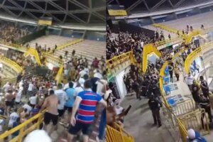 confusao-generalizada-encerra-classico-rei-do-futsal-no-ginasio-paulo-sarasate,-em-fortaleza