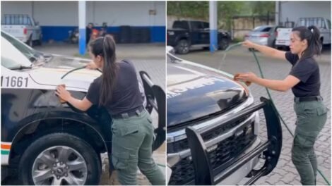 policial-que-publicou-video-lavando-viatura-e-punida-com-dois-dias-de-prisao-no-ceara