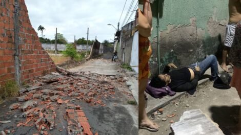 motociclista-por-aplicativo-e-atingido-por-desabamento-de-muro-no-bairro-messejana,-em-fortaleza