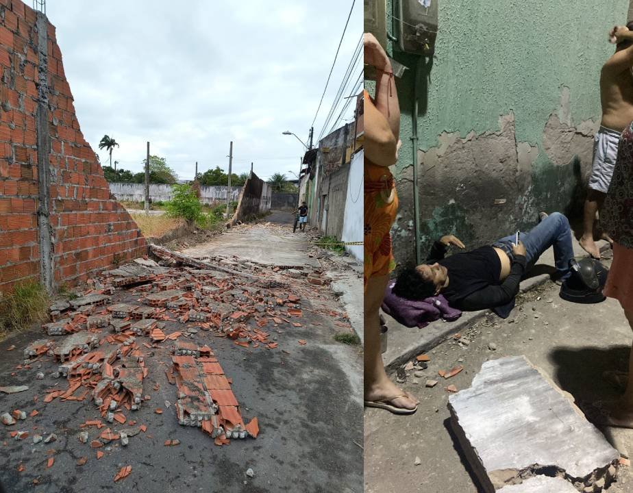 motociclista-por-aplicativo-e-atingido-por-desabamento-de-muro-no-bairro-messejana,-em-fortaleza