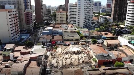 seis-anos-apos-tragedia,-local-do-desabamento-do-edificio-andrea-abriga-quartel-dos-bombeiros