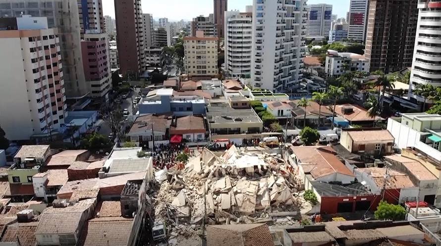 seis-anos-apos-tragedia,-local-do-desabamento-do-edificio-andrea-abriga-quartel-dos-bombeiros