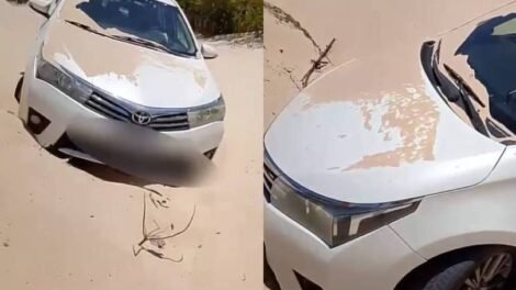 carro-colide-com-duna-e-atola-em-areia-acumulada-sobre-rodovia-estadual-em-barroquinha,-no-ceara