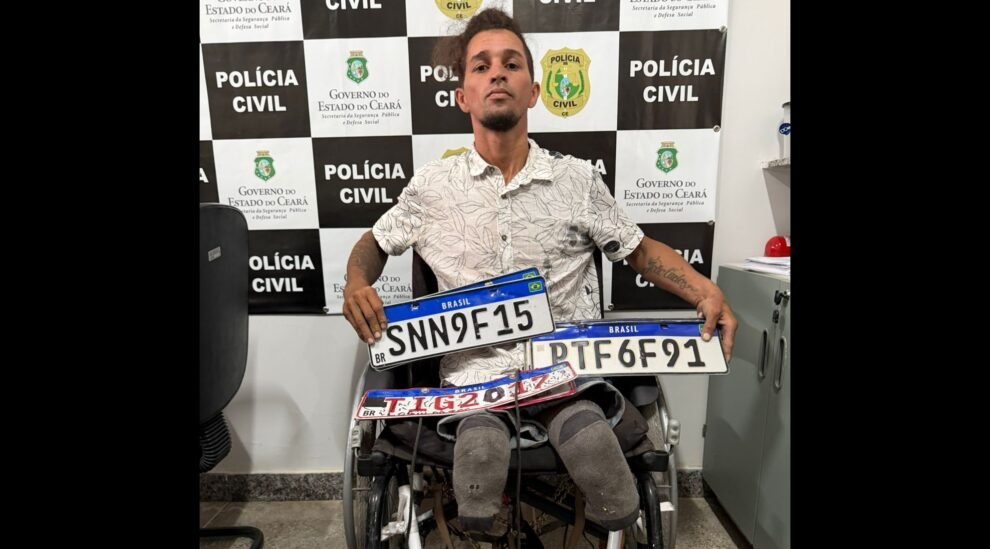 cadeirante-e-preso-em-fortaleza-apos-ser-flagrado-furtando-placas-de-carro