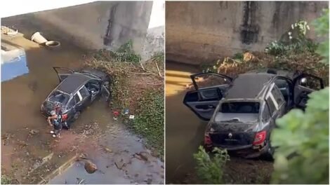 acidente:-carro-despenca-de-ponte-e-deixa-quatro-pessoas-feridas-em-tiangua