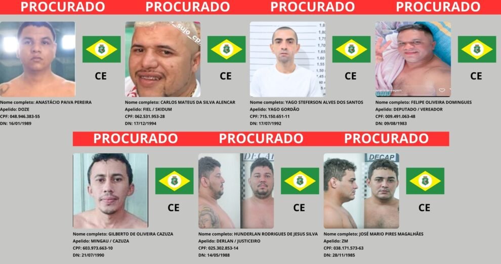 governo-federal-divulga-lista-dos-criminosos-mais-perigosos-do-brasil,-com-7-cearenses;-confira