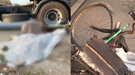 ciclista-morre-apos-ser-esmagado-por-caminhao-no-ceara;-bicicleta-ficou-destruida