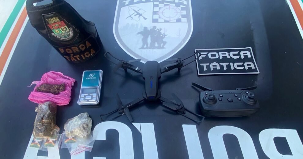 policia-desmonta-boca-de-fumo-e-apreende-drone-usado-para-monitorar-criminosos-rivais,-em-fortaleza