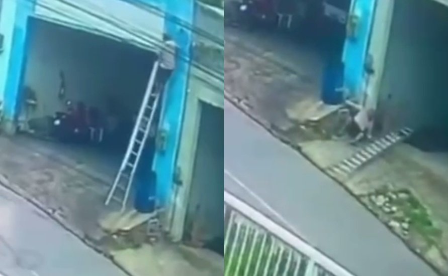 homem-cai-de-escada-e-fica-ferido-apos-carro-arrastar-fiacao-no-interior-do-ceara