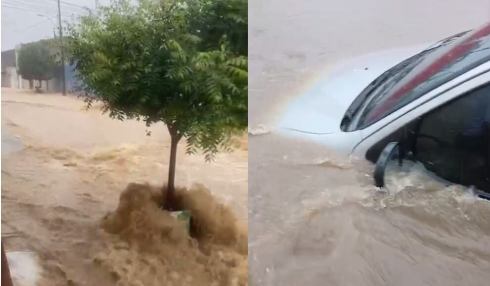 chuva-em-juazeiro-do-norte,-no-ceara,-deixa-ruas-alagadas-e-gera-forte-correnteza;-confira-os-videos